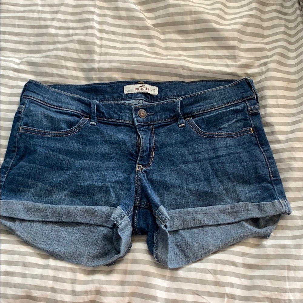 Hollister denim cuffed shorts